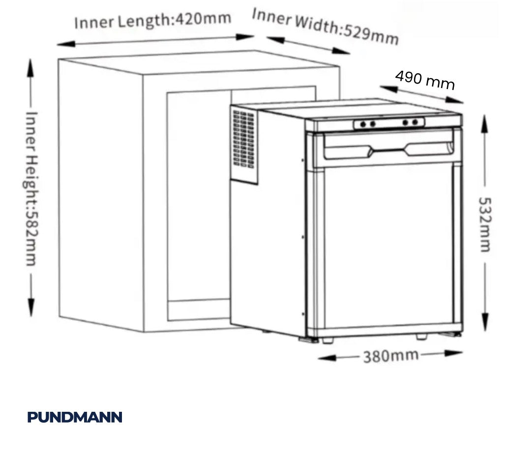 Réfrigérateur à compression 50 L PUNDMANN